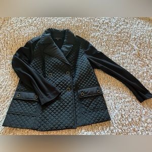 Jones NY Jacket Black 1X Nylon and Cotton